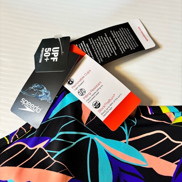 NWT Speedo High Neck Tankini Top L - Picture 10 of 10